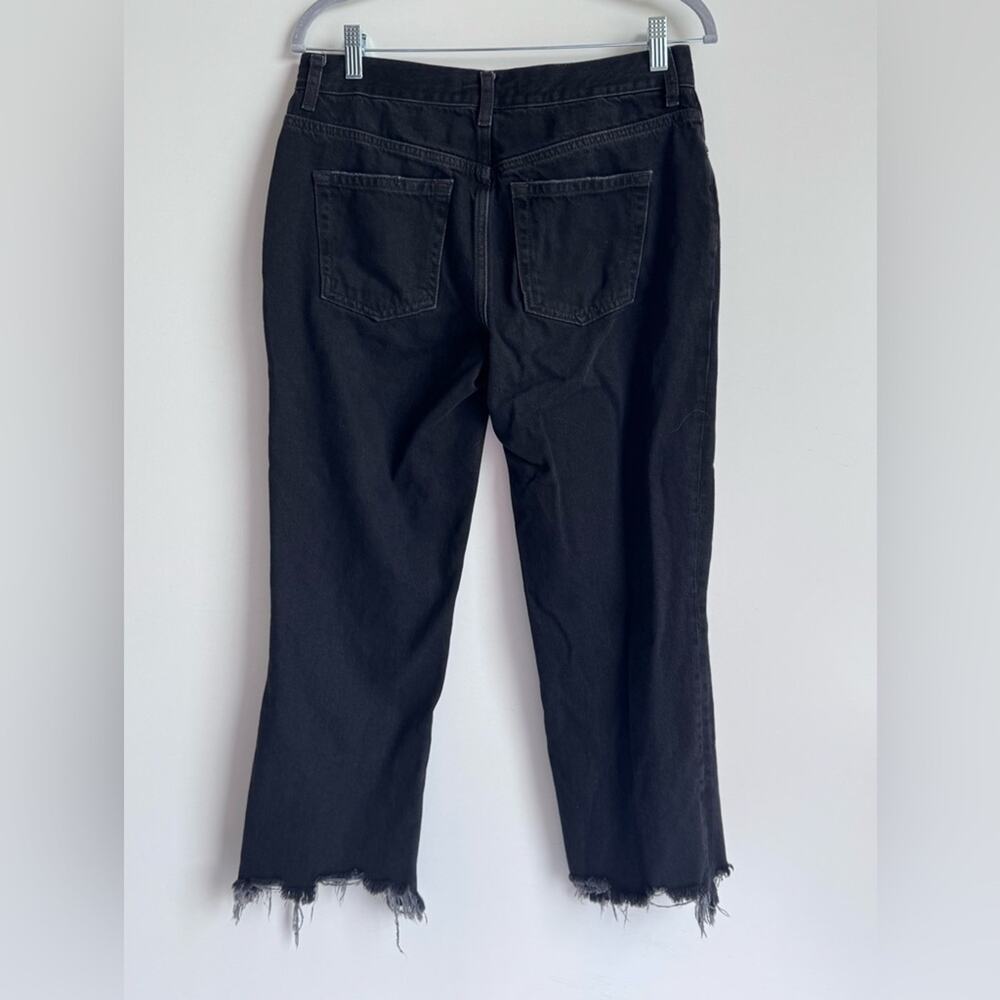 Black Distressed Wide-Leg Women’s Jeans - Picture 7 of 13